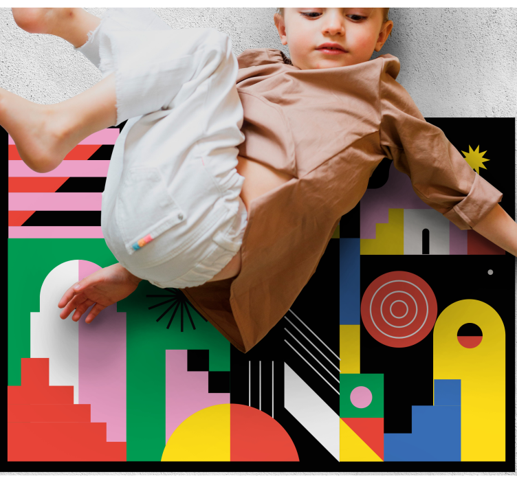 Tappeto vinile geometrico forme moderne e audaci - TenStickers