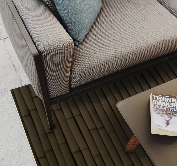 Tappeto vinile motivi modello a doghe di bambù - TenStickers