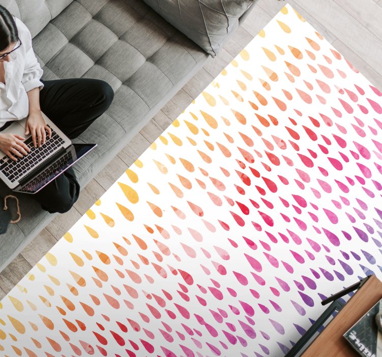 Tappeto vinile motivi modello a goccia - TenStickers