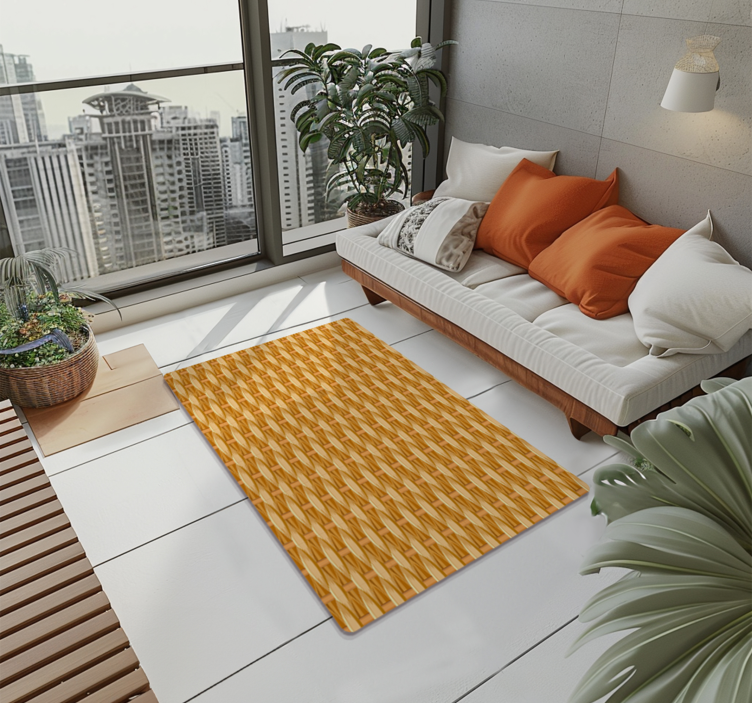 Tappeto vinile motivi motivo a trama di canestro - TenStickers