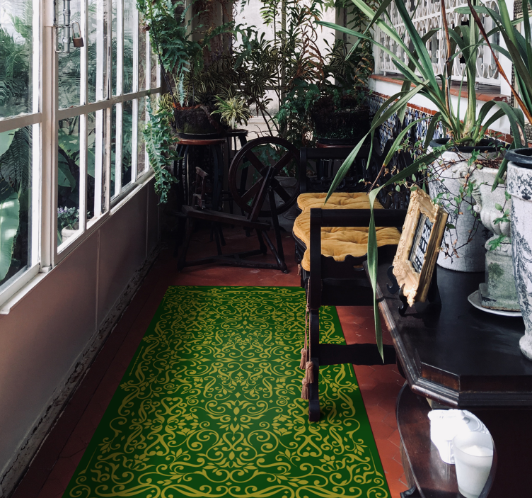 Tappeto vinile motivi motivo vorticoso ornato - TenStickers