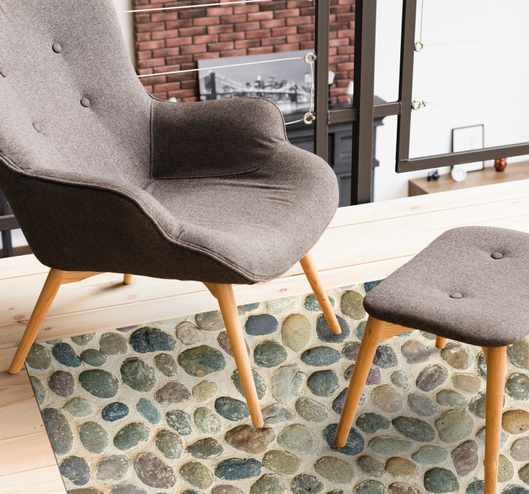 Tappeto vinile motivi opere d'arte di ciottoli - TenStickers