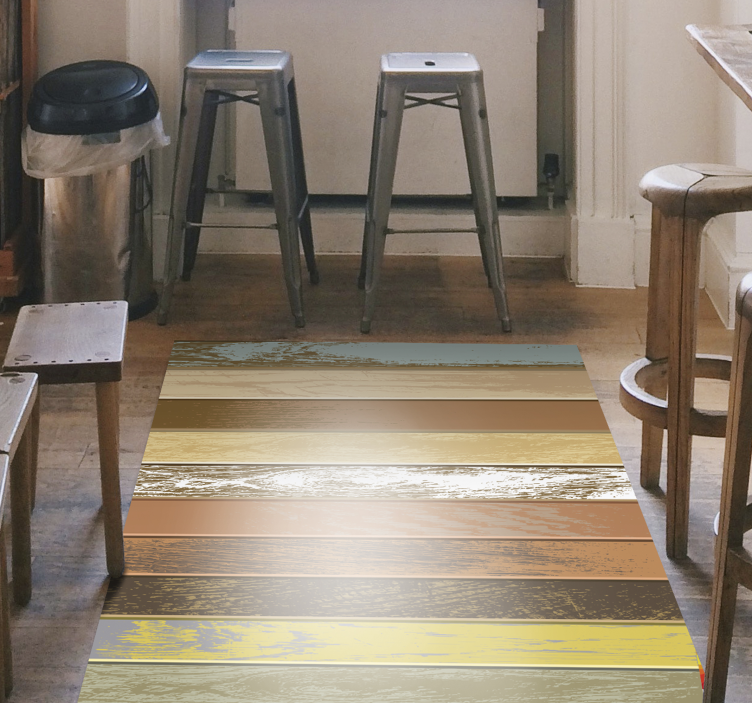 Tappeto vinile motivi pennellate astratte - TenStickers