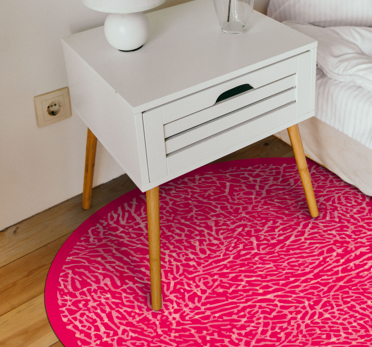 Tappeto vinile motivi design rosa vivido - TenStickers