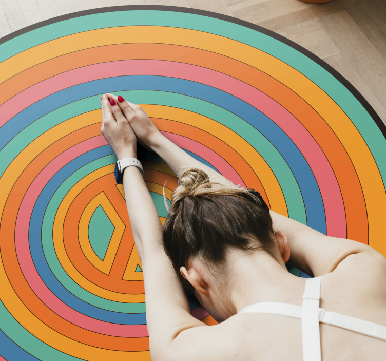 Tappeto vinile per ragazzi simbolo di pace colorato - TenStickers