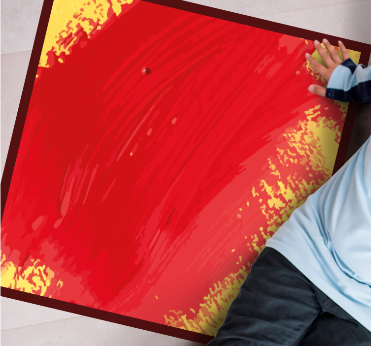 Tappeto vinile moderno spruzzi di colore vibranti - TenStickers