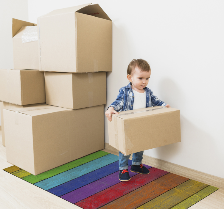 Tappeto vinile motivi struttura della plancia arcobaleno - TenStickers