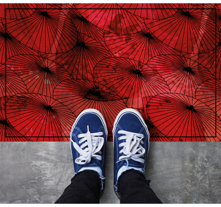 Tappeto vinile motivi trama rossa modellata - TenStickers