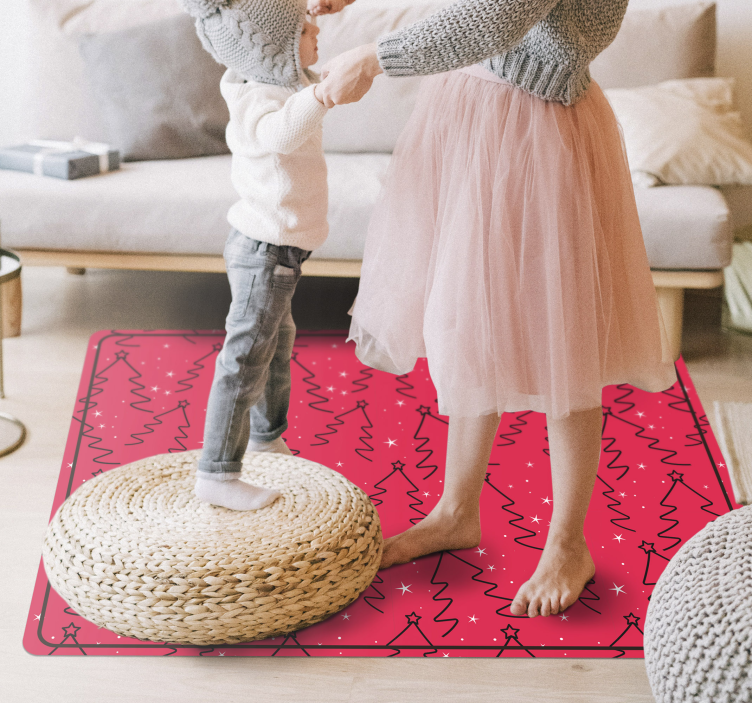 Tappeto Vinile Natale modello doodle festivo - TenStickers