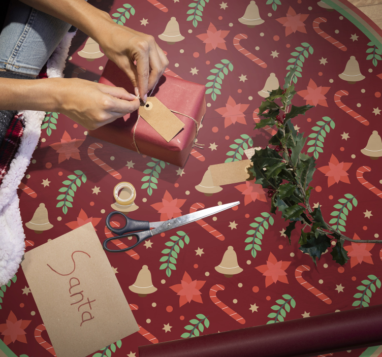 Tappeto Vinile Natale motivo festivo - TenStickers