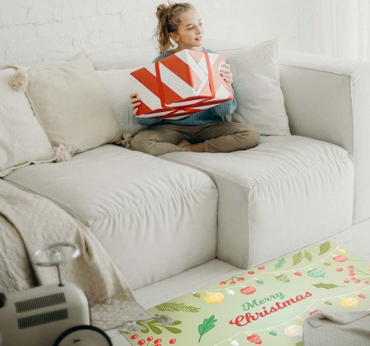 Tappeto Vinile Natale saluti festivi stagionali - TenStickers