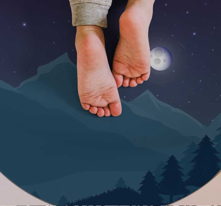 Tappeto vinile natura crepuscolo montuoso - TenStickers