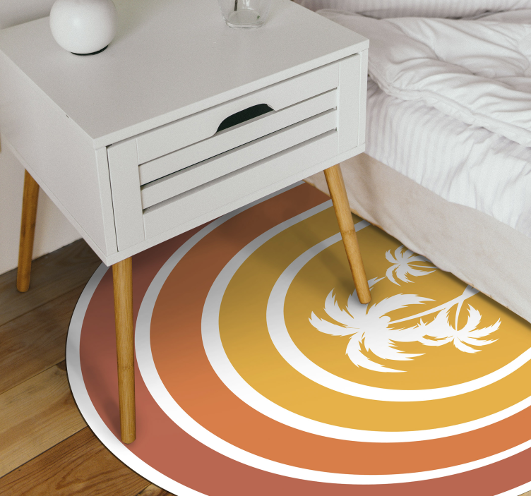 Tappeto vinile natura emblema del tramonto tropicale - TenStickers