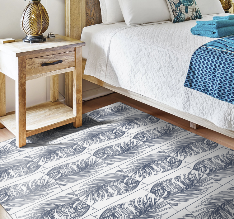 Tappeto vinile natura foglie graziose - TenStickers