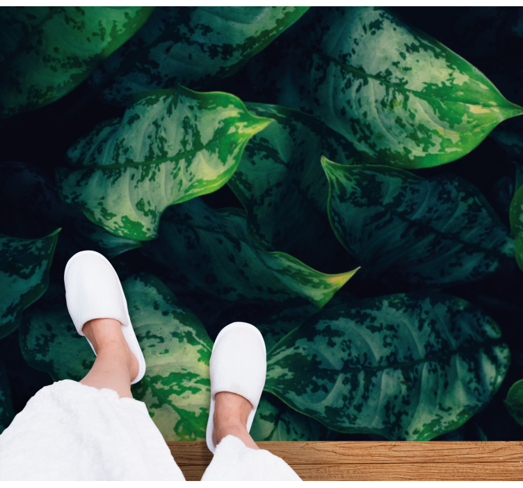 Tappeto vinile natura foglie verdi vibranti - TenStickers