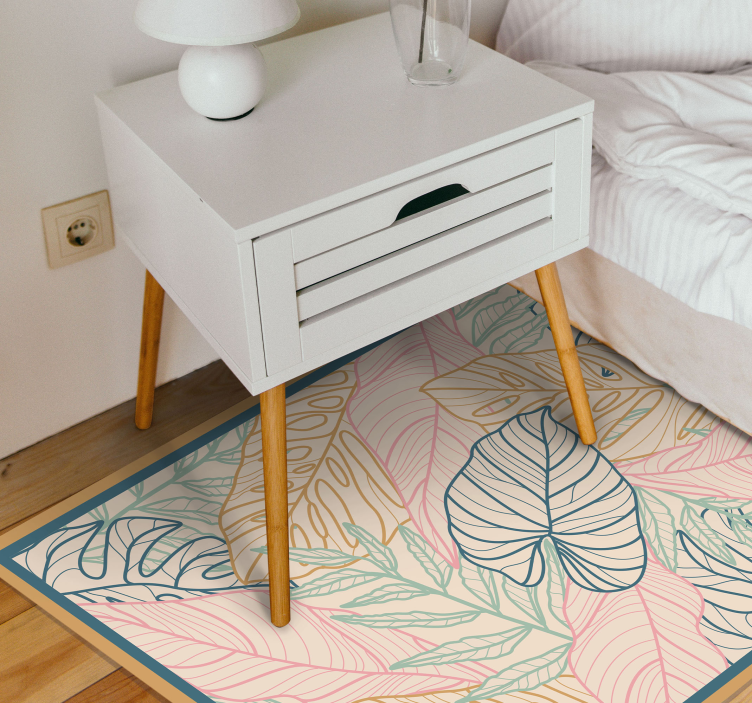 Tappeto vinile natura motivi tropicali frondosi - TenStickers