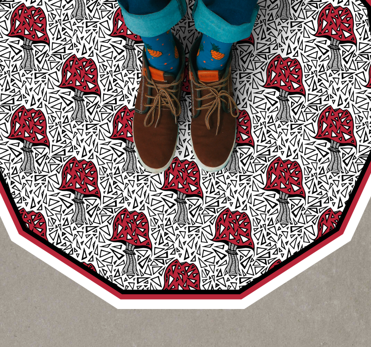 Tappeto vinile natura motivo artistico del fungo - TenStickers