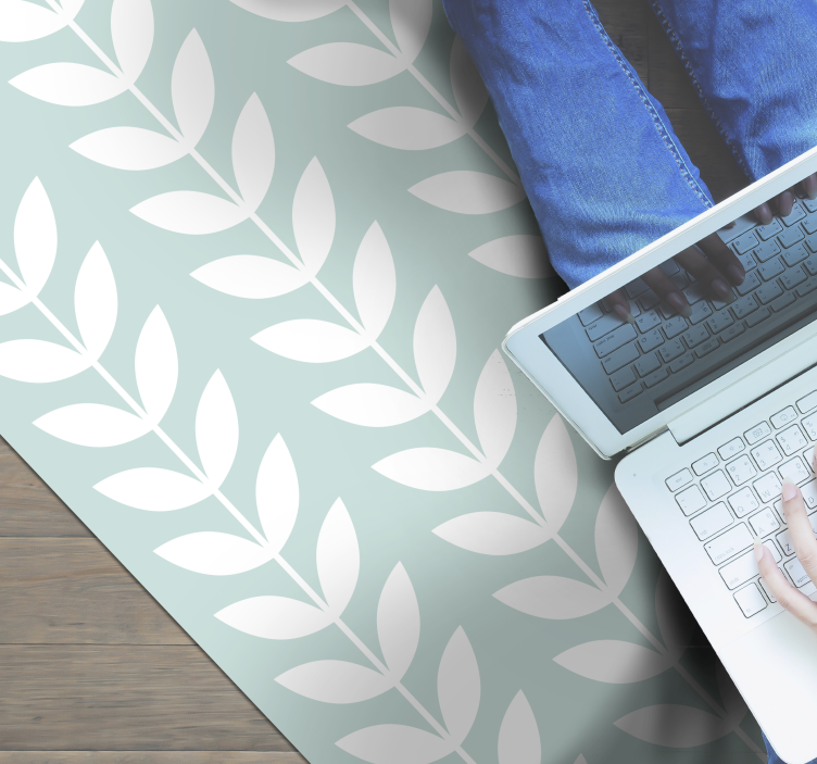 Tappeto vinile natura motivo verde foglia - TenStickers