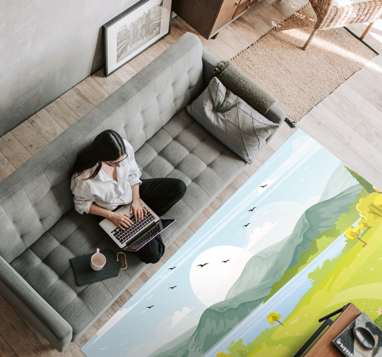 Tappeto vinile natura paesaggio pastorale - TenStickers