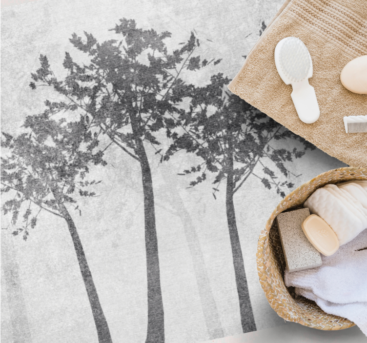 Tappeto vinile natura sagoma della foresta - TenStickers