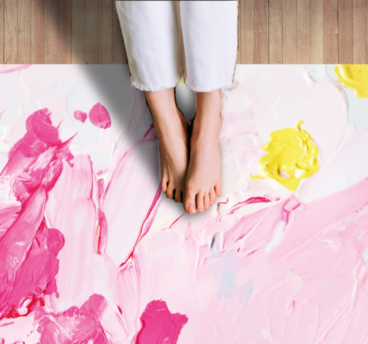 Tappeto vinile natura sfumature floreali astratte - TenStickers