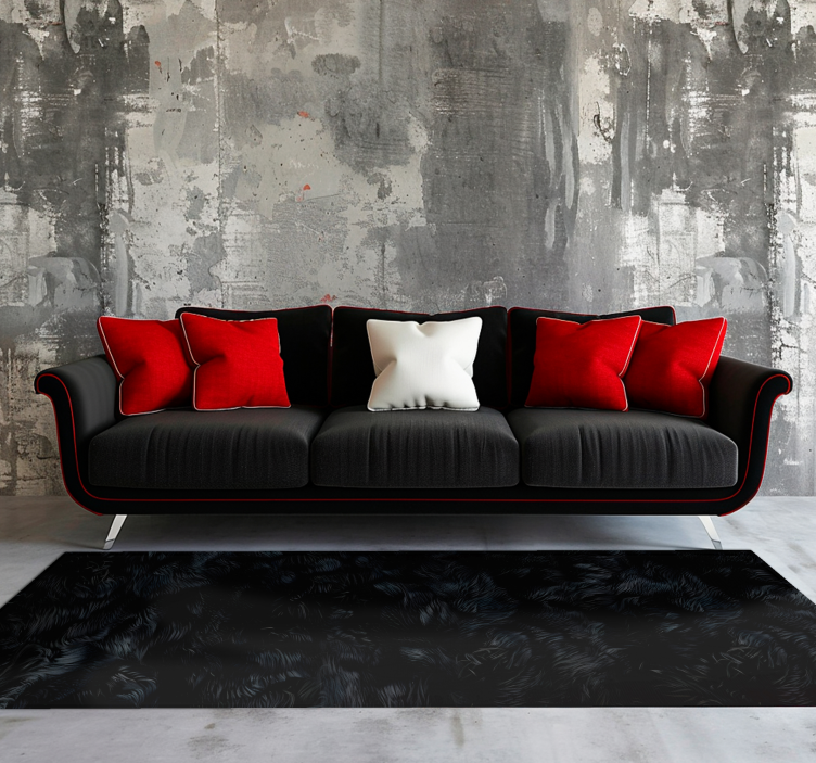 Tappeto vinile nero effetto furioso - TenStickers