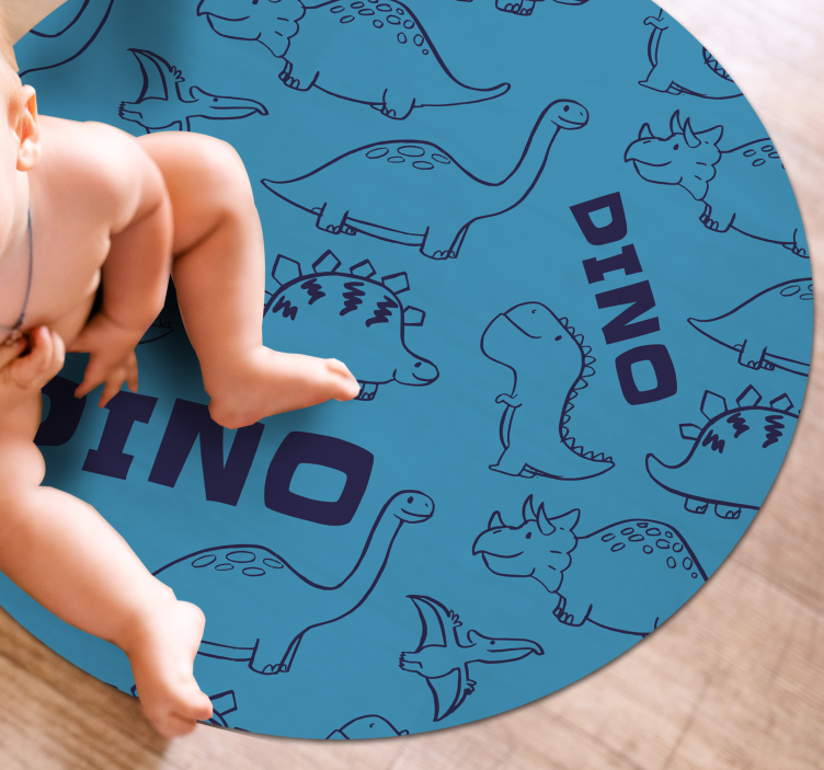 Tappeto vinile per bambini a tema dinosauri - TenStickers