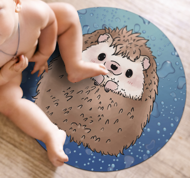 Tappeto vinile per bambini adorabile illustrazione di riccio - TenStickers
