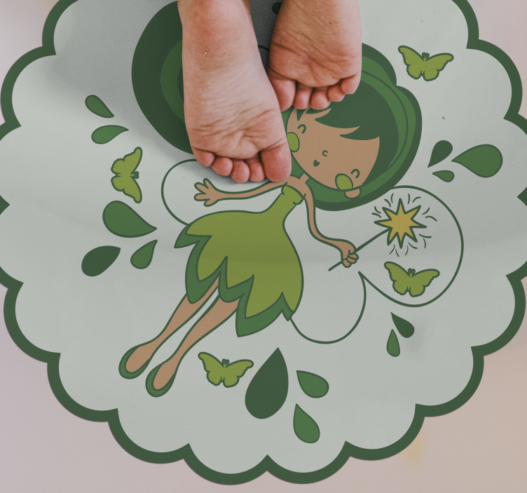 Tappeto vinile per bambini personaggio della fata verde - TenStickers