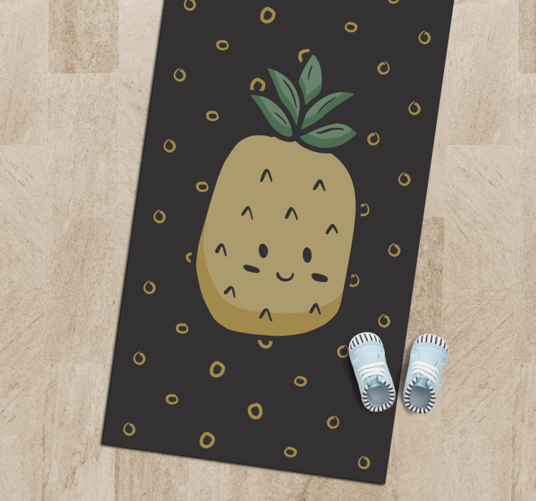 Tappeto vinile per bambini ananas allegro - TenStickers