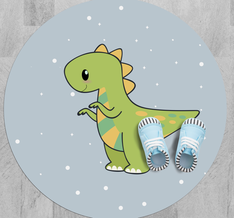 Tappeto vinile per bambini calzature di dinosauro - TenStickers