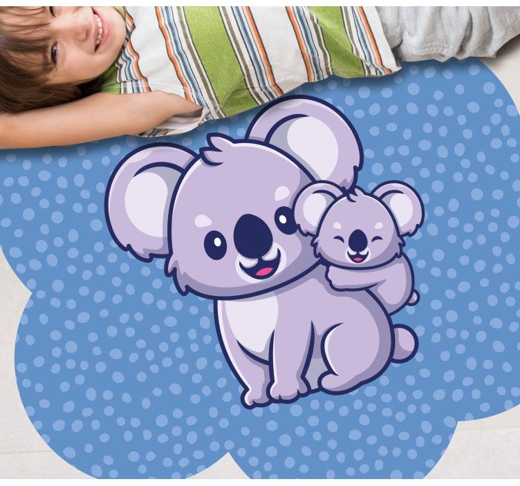 Tappeto vinile per bambini carina coppia di koala - TenStickers