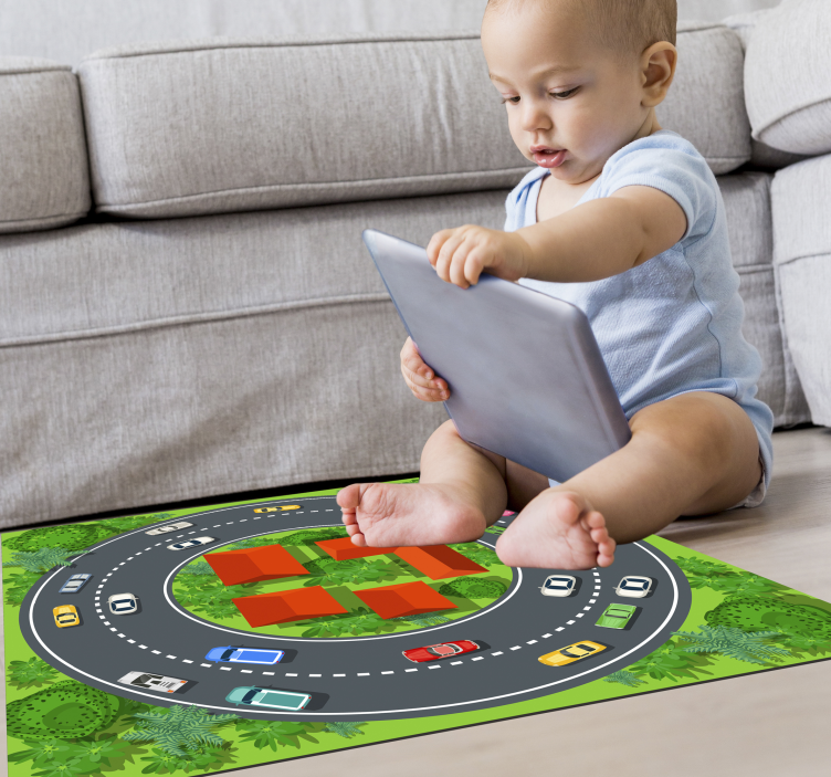 Tappeto vinile per bambini circuito ludico - TenStickers