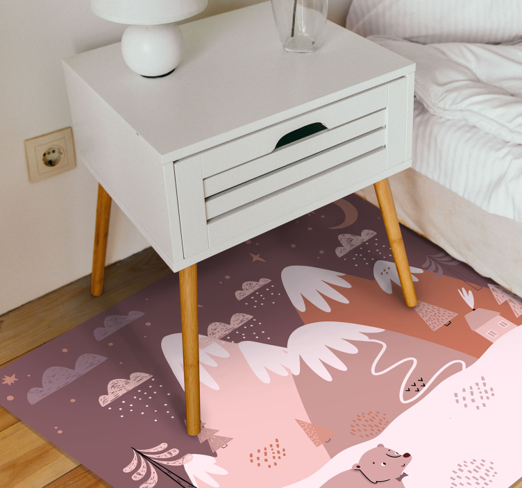 Tappeto vinile per bambini comfort del paesaggio invernale - TenStickers