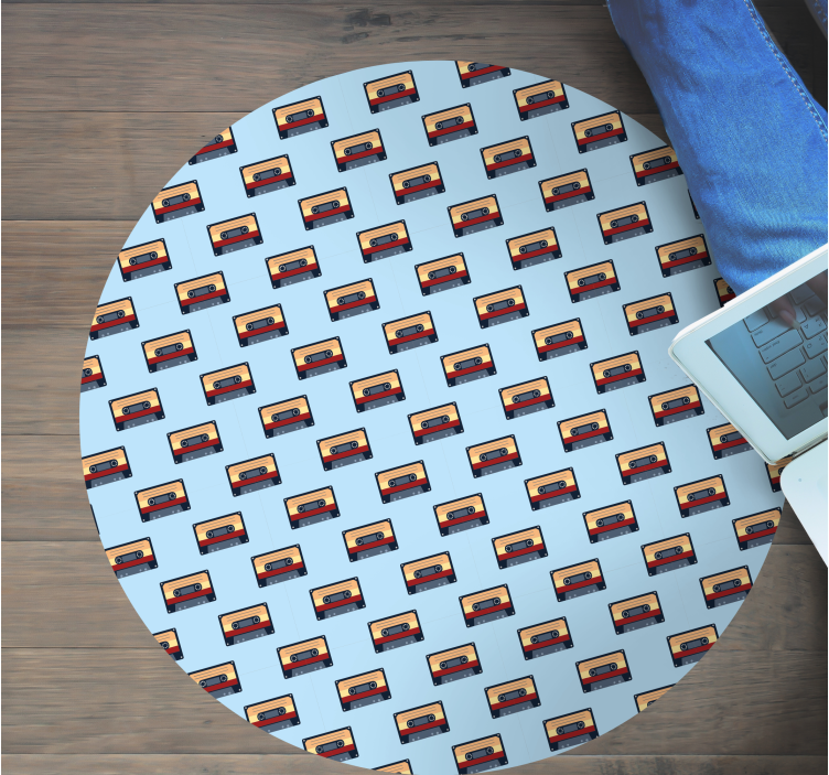 Tappeto vinile vintage concetto cassette retrò - TenStickers