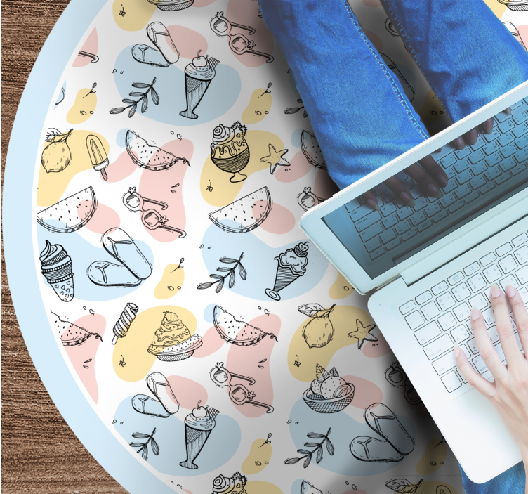 Tappeto vinile per bambini deliziosa collezione di dolciumi - TenStickers