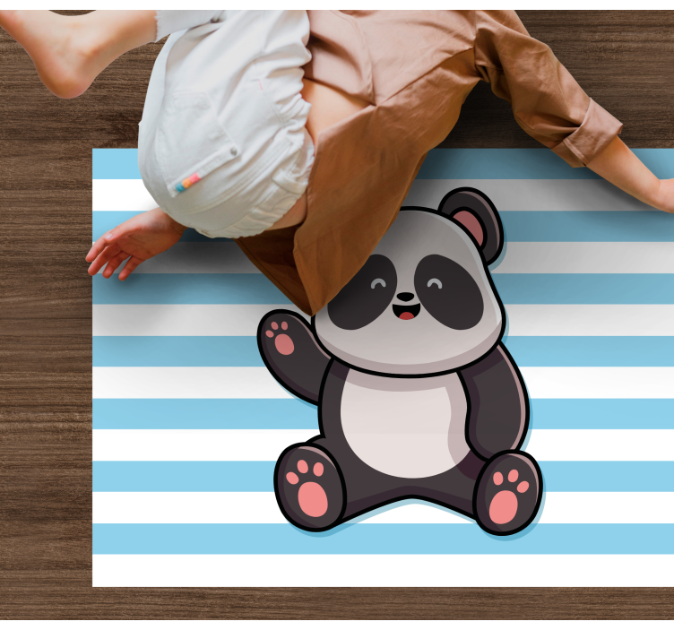 Tappeto vinile per bambini design giocoso del panda - TenStickers