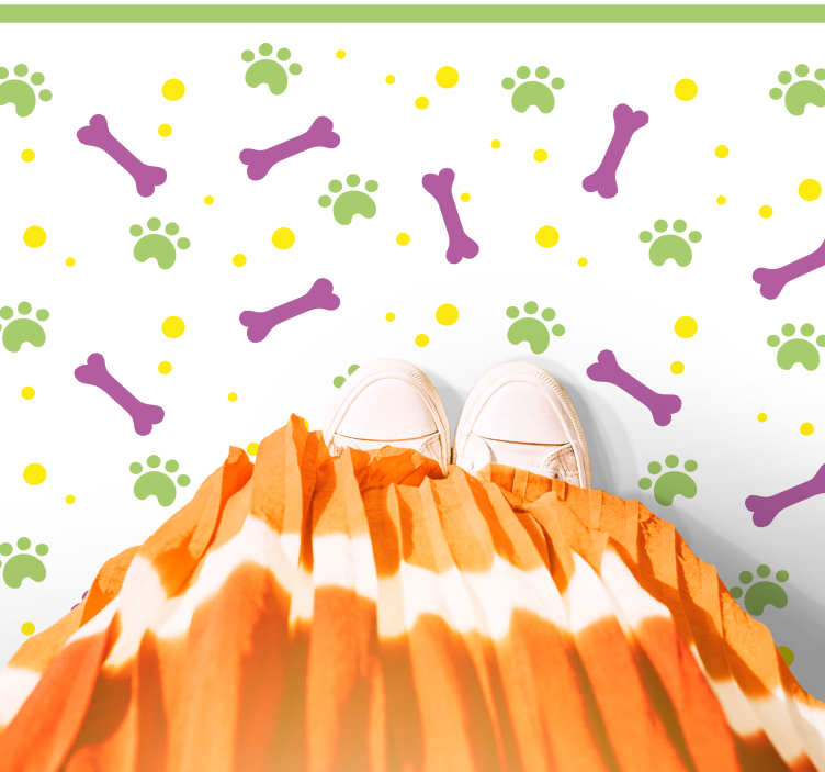 Tappeto vinile per bambini divertimento con le impronte - TenStickers