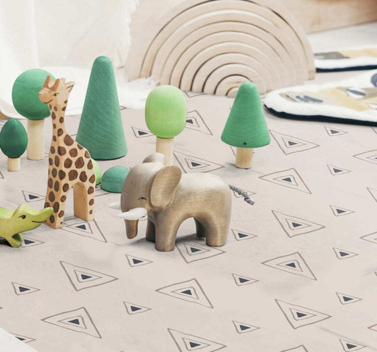 Tappeto vinile bebé elegante motivo triangolare - TenStickers