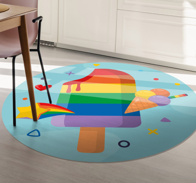 Tappeto vinile per bambini gelato colorato - TenStickers