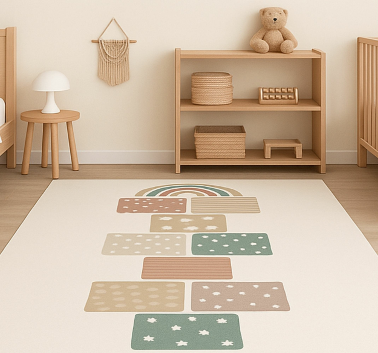 Tappeto vinile per bambini gioco della campana beige - TenStickers