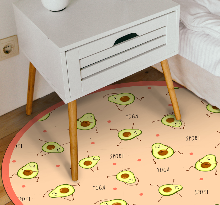 Tappeto vinile per bambini gioco di attività con avocado - TenStickers