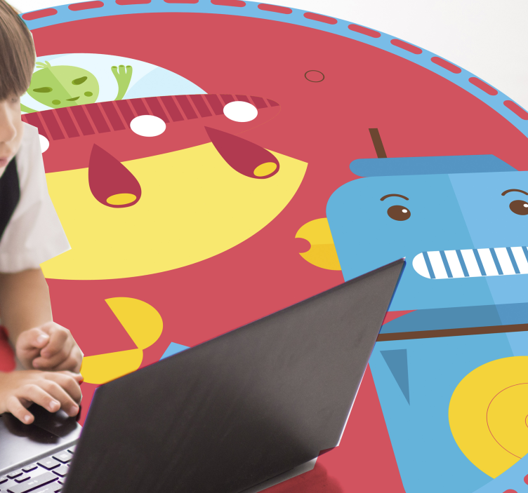 Tappeto vinile per bambini gioco di robot sottomarini - TenStickers