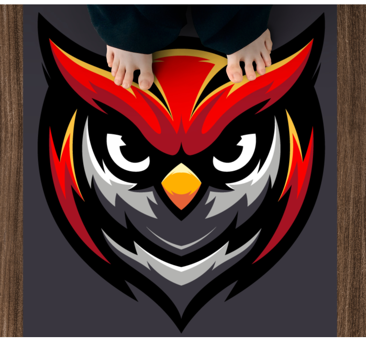 Tappeto vinile per ragazzi gufo grafico in grassetto - TenStickers