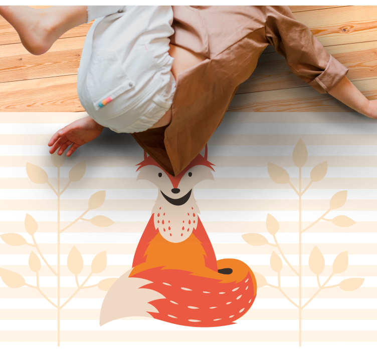 Tappeto vinile per bambini illustrazione di volpe carina - TenStickers