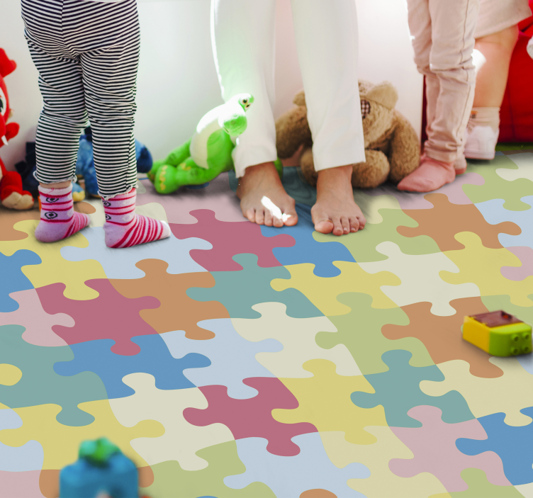 Tappeto vinile per bambini modello di puzzle - TenStickers