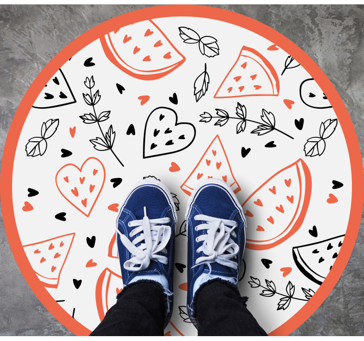 Tappeto vinile per bambini motivi a cuore dolce - TenStickers