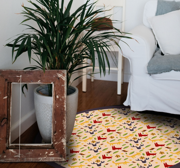 Tappeto vinile per bambini animali colorati della foresta - TenStickers