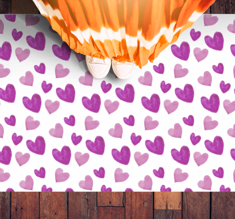 Tappeto vinile per bambini motivo a cuore giocoso - TenStickers