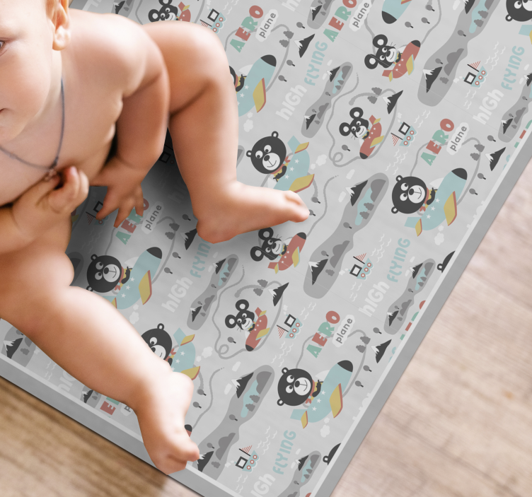 Tappeto vinile per bambini orsi volanti aero - TenStickers